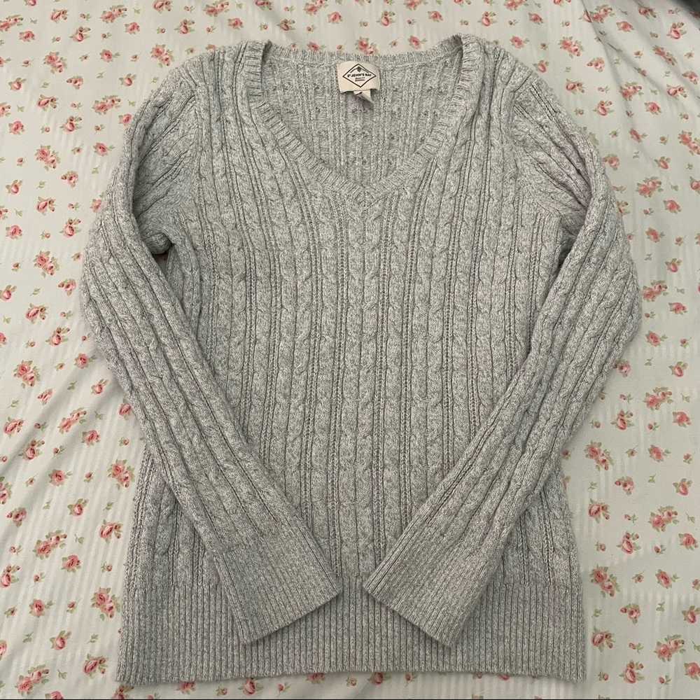 st. john's bay cable knit sweater